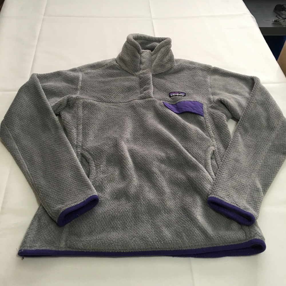 Patagonia Re-Tool Snap-T Pullover Womens Medium Gray Fleece